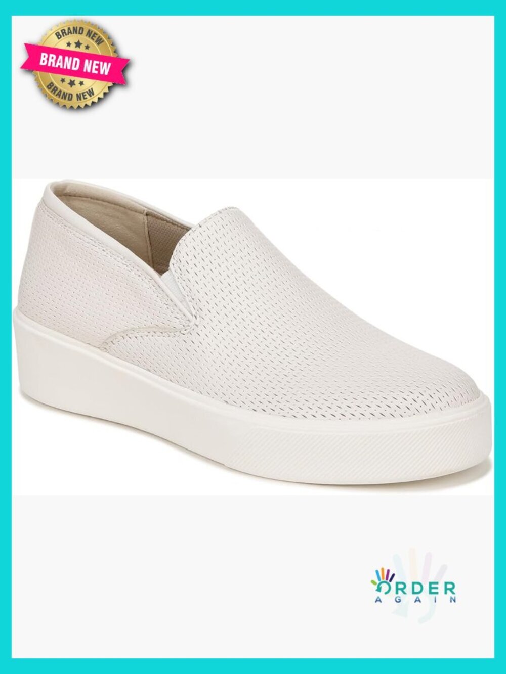 Slip on Platform Sneaker Cushioned Non-Slip Leather Round Toe Casual